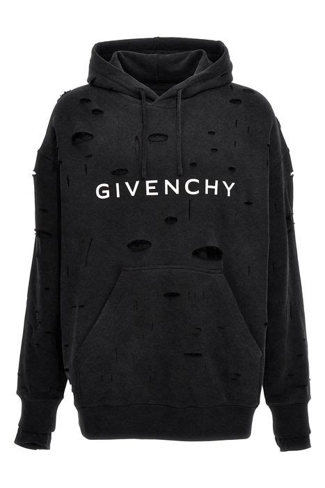 givenchy patch hoodie|Givenchy hoodie with holes.